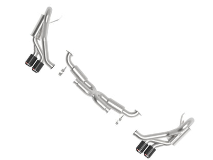 aFe MACHForce XP 12-16 Porsche 911 Carrera H6-3.8L SS-304 Cat-Back Exhaust w/Carbon Fiber Tips 49-36406-1C 49-36406-1C Photo - Unmounted