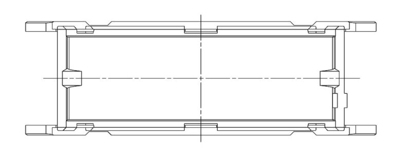 ACL BMW N63B44/S63B44 4.4L V8 .25mm Oversized Main Bearings 5M1573H-.25 5M1573H-.25 Technical Drawing