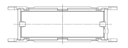 ACL BMW N63B44/S63B44 4.4L V8 .25mm Oversized Main Bearings 5M1573H-.25 5M1573H-.25 Technical Drawing