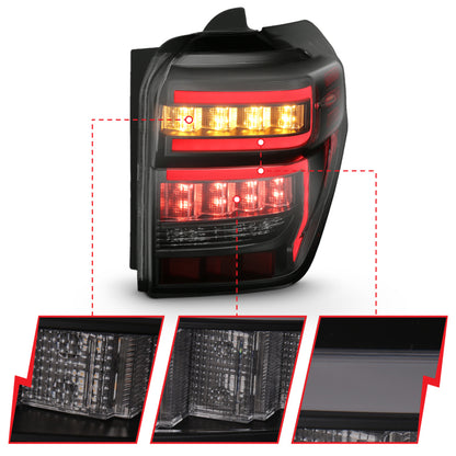 ANZO 2014-2020 Toyota 4Runner T.L Black Housing Smoke Lens Red Light Bar W/Sequential 311312 311312 Photo - Close Up