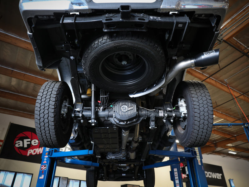 aFe Apollo GT Series 3-1/2in 409 SS Axle-Back Exhaust 17-20 Ford F-250/F-350 Black Tips w/o Muffler 49-43116NM-B 49-43116NM-B Photo - Mounted