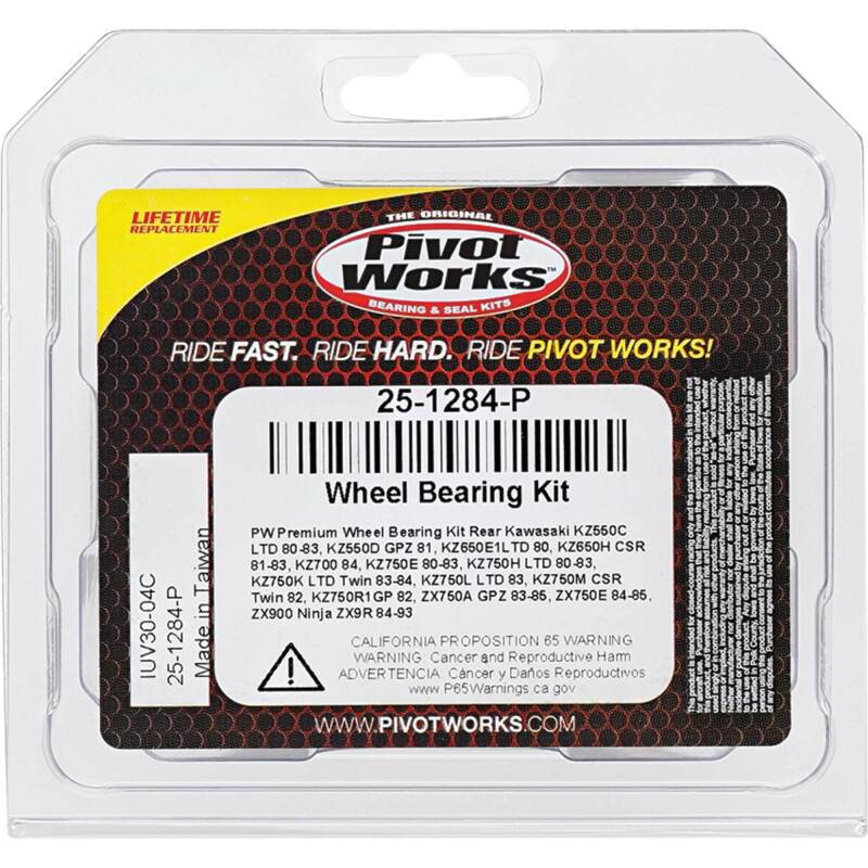 Pivot Works Kawasaki Wheel Bearing Kit Premium Bearings 25-1284-P 25-1284-P Photo - Primary
