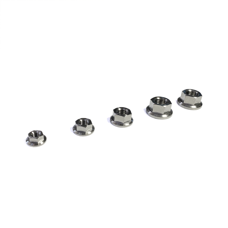 Ticon Industries Titanium Nut Flanged M10x1.5TP 17mm 6pt Head 126-10615-0110