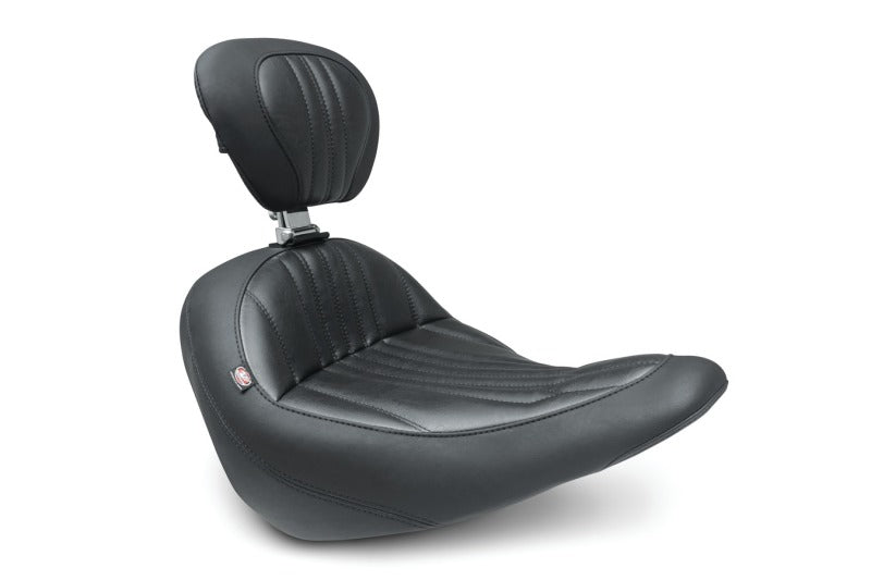 Mustang Motorcycle Mustang 18-21 Harley Low Rider, Sport Glide Standard Touring Solo Seat w/Driver Backrest - Black 79041 79041 Photo - Primary