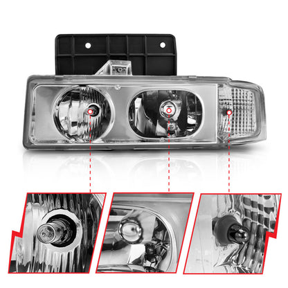 Anzo Chrome Crystal Headlights 1995-2005 Chevrolet Astro 111001 User 3