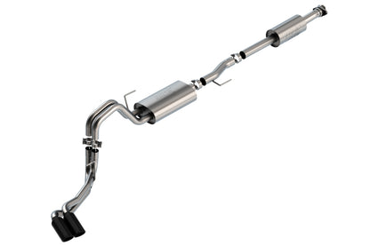 Borla F-150 2021 3.3L CC SB EC STB XL/XLT/Lariat/KR/Plnm/LTD 3/2.25 DSE Cat-Back ATAK Black CHR Tips 140881BC 140881BC Photo - Primary