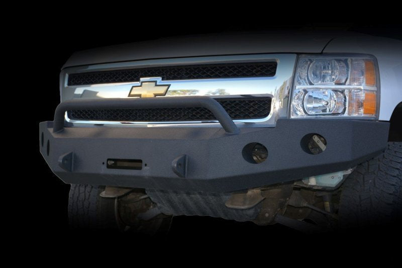DV8 Offroad 07-13 Chevrolet Silverado 1500 Front Bumper - Black Powdercoat FBCS1-01 FBCS1-01 Photo - Close Up