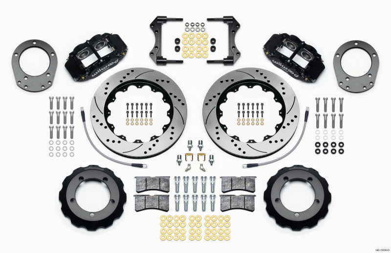 Wilwood Narrow Superlite 4R Front Hat Kit 14.00in Drilled 76-77 Ford Bronco Dana 44 w/Lines 140-13330-D 140-13330-D Photo - Primary