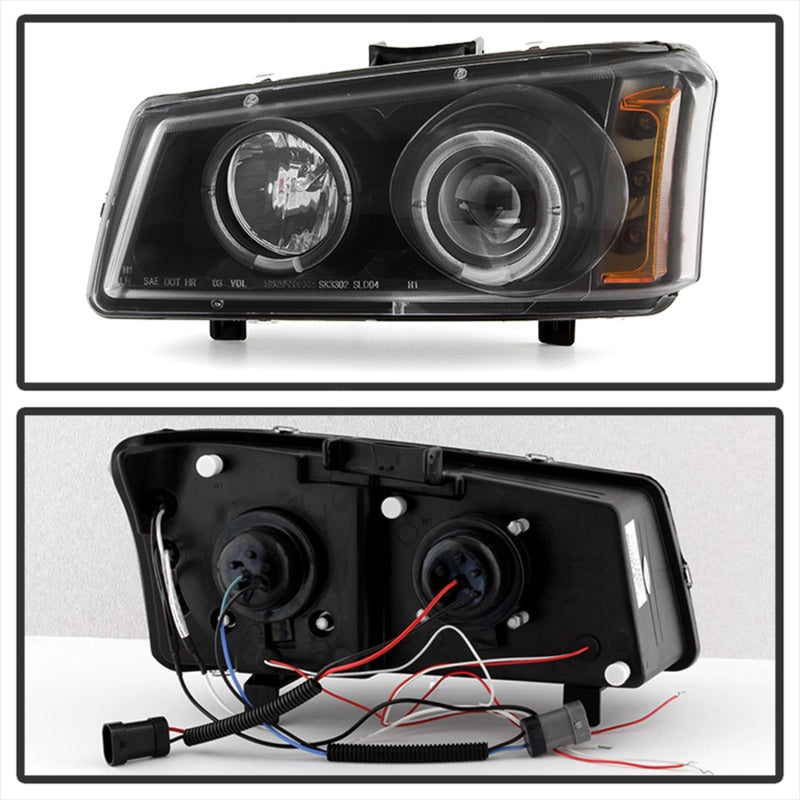 Spyder Chevy Silverado 1500 03-06 Projector LED Halo LED Amber Reflctr Blk PRO-YD-CS03-AM-BK 5009456 5009456 Photo - Unmounted