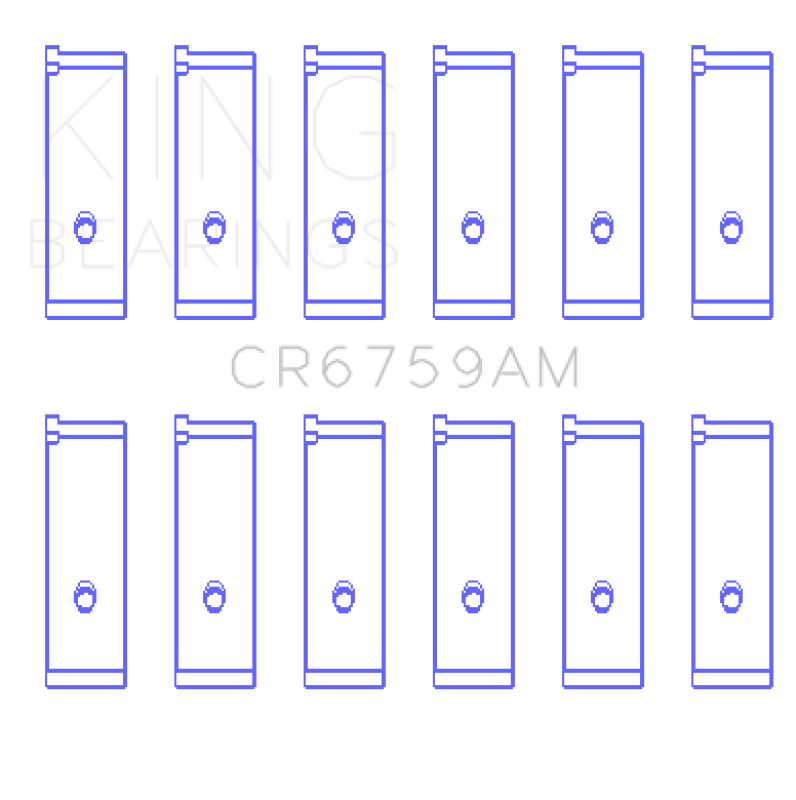 King Engine Bearings King Honda C32A / C35A Connecting Rod Bearing Set CR6759AM CR6759AM Photo - Primary