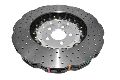 DBA 14-18 Audi RS7 (w/Iron Rotors) Front 5000 Series Cross Drilled Rotor w/Silver Hat 53002WSLVXD 53002WSLVXD Photo - out of package