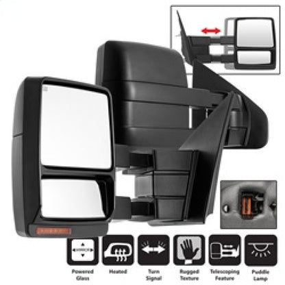 SPYDER xTune Ford F150 04-06 POWER Heated Amber LED Signal Telescoping Mirror SET MIR-FF15004S-PWH-AM-SET 9936784 9936784 Photo - Primary