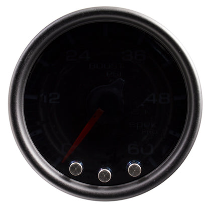 Autometer Spek-Pro Gauge Boost 2 1/16in 60psi Stepper Motor W/Peak & Warn Blk/Smoke/Black P30452 P30452 User 2