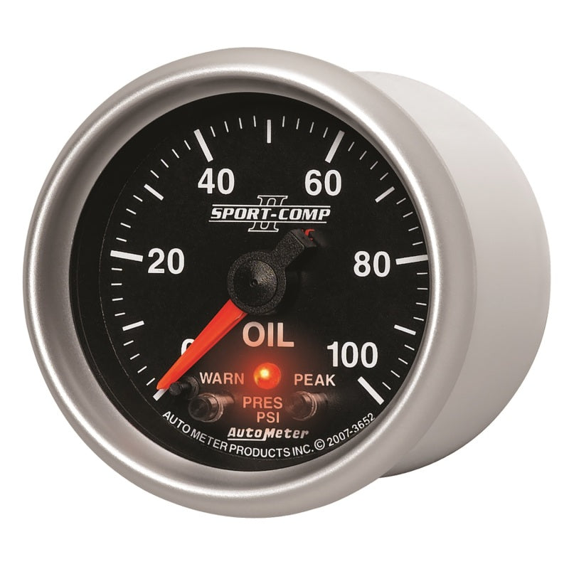 Autometer 2-1/16" Oil Pressure, 0-100 Psi, Stepper Motor, Sport-Comp II 3652 User 2