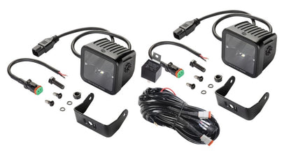 Hella Universal Black Magic 3.2in L.E.D. Cube Kit - Flood Beam (Long Range) 358176821 358176821 Photo - Primary