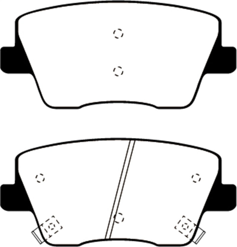 EBC 2019+ Hyundai Veloster N (2nd Gen) 2.0L Turbo Greenstuff Rear Brake Pads DP22344 DP22344 Photo - Primary
