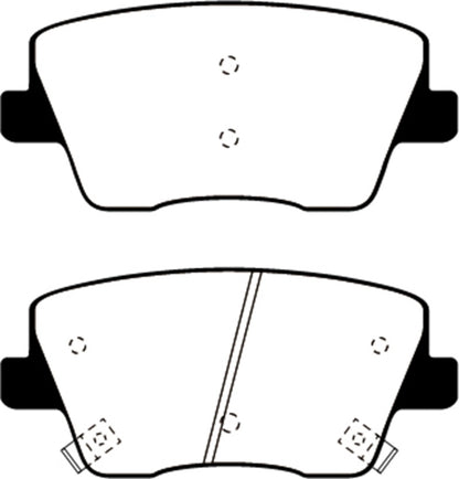 EBC 2019+ Hyundai Veloster N (2nd Gen) 2.0L Turbo Greenstuff Rear Brake Pads DP22344 DP22344 Photo - Primary