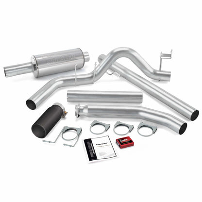 Banks Power 98-00 Dodge 5.9L Ext Cab Git-Kit - SS Single Exhaust w/ Black Tip 49358-B 49358-B Photo - Primary