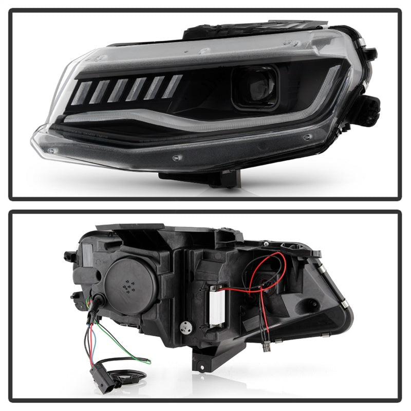 Spyder Chevy Camaro 16-18 (Do Not Fit Halogen) Projector Headlights Black PRO-YD-CCAM16HIDSI-SEQ-BK 5087379 5087379 Photo - Unmounted