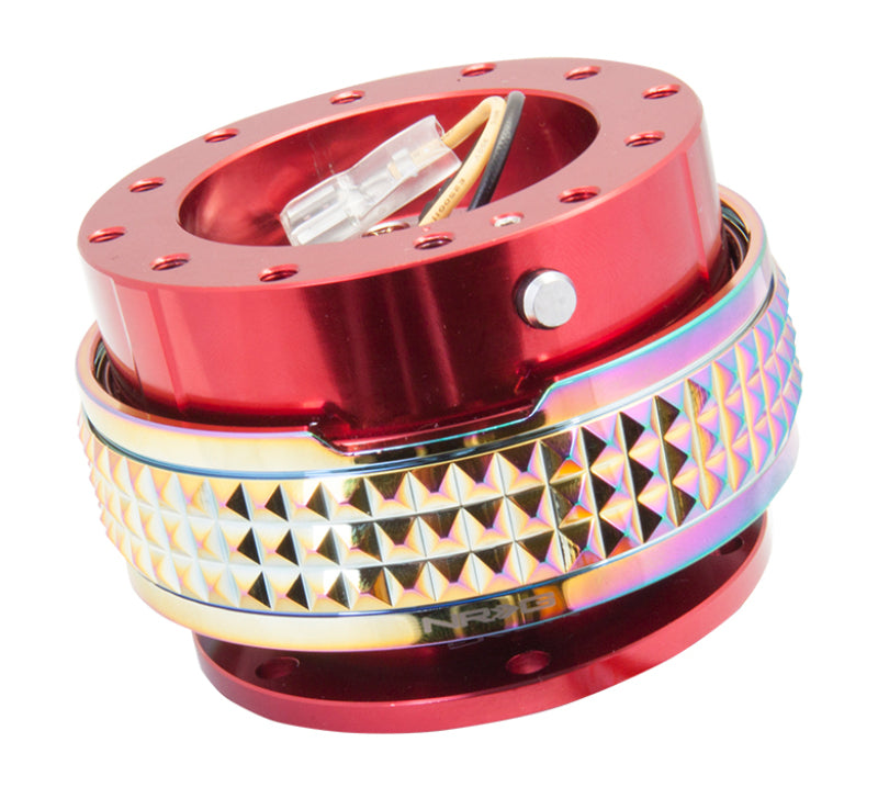 NRG Quick Release Kit - Pyramid Edition - Red Body / Neochrome Pyramid Ring SRK-210RD/MC SRK-210RD/MC Photo - Primary