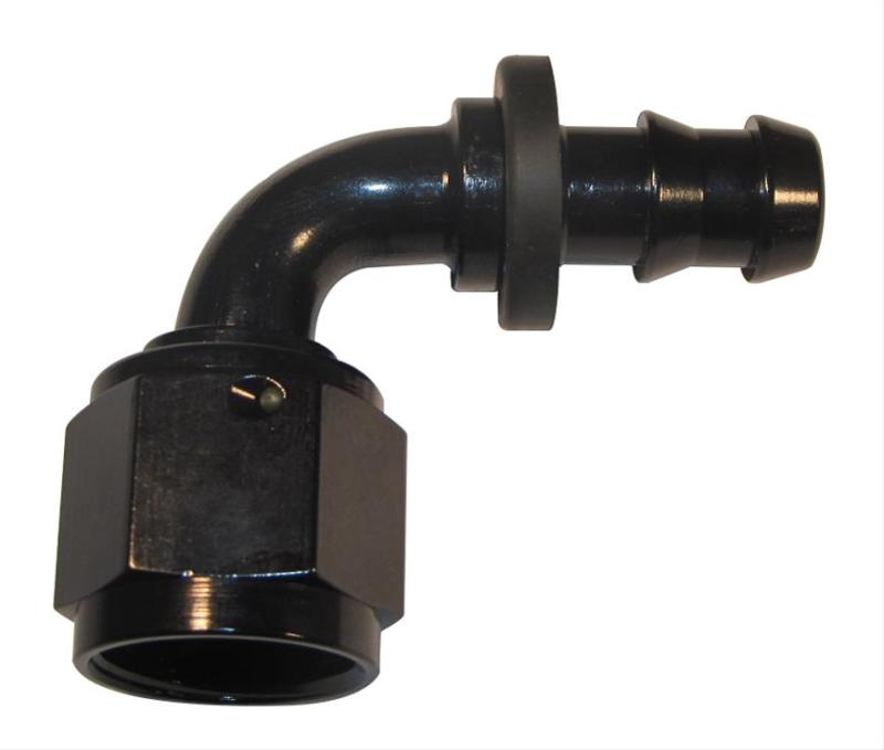 Fragola -10AN Nut x -8AN 90 Degree Push-Lite Hose End For Fuel Cell Conversion - Black 209110-BL 209110-BL Photo - Primary