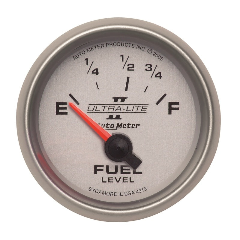 Autometer Gauge, Fuel Level, 2 1/16", 73E to 10F, Elec, Ultra-Lite II 4915 Photo - Primary