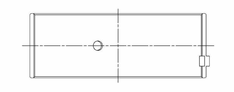 ACL Ford/Cosworth 2.0L (YB) .50mm Oversized Performance Rod Bearing Set 4B2166H-.50 4B2166H-.50 Technical Drawing