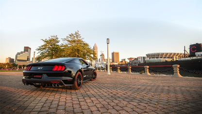 Corsa Performance 15-16 Ford Mustang GT 5.0 3in Axle Back Exhaust Polish Quad Tips 14334 Photo - Mounted