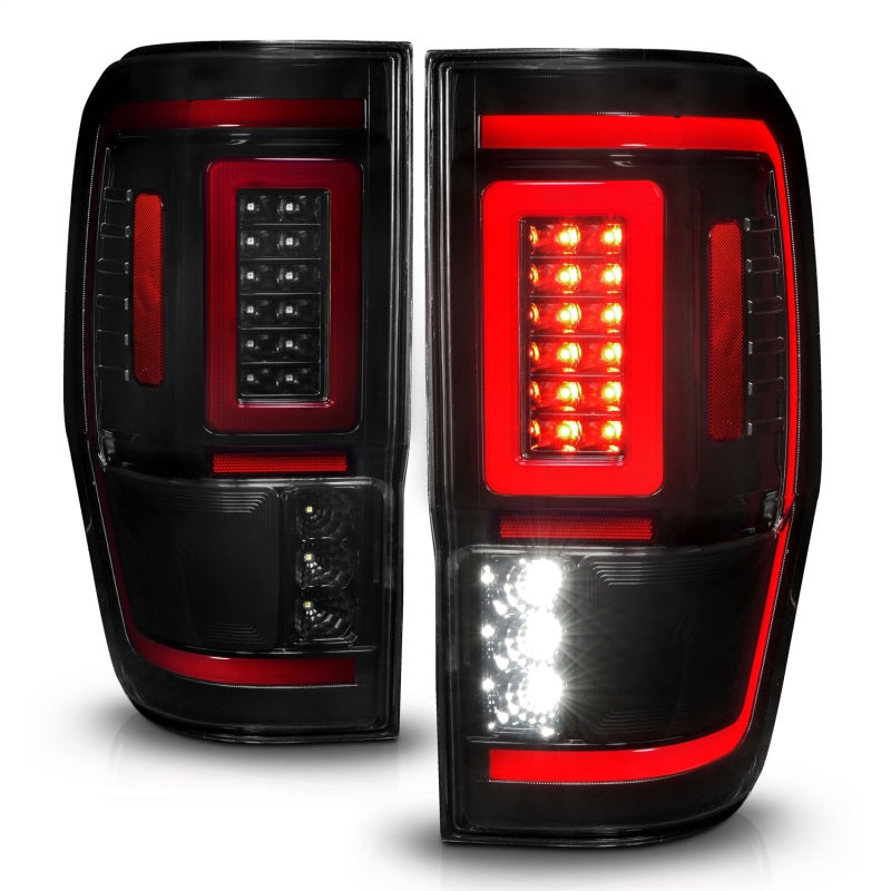 ANZO 19-22 Ford Ranger Full LED Taillights w/ Lightbar Sequential Signal Black Housing/Smoke Lens 311447 311447 Photo - Unmounted