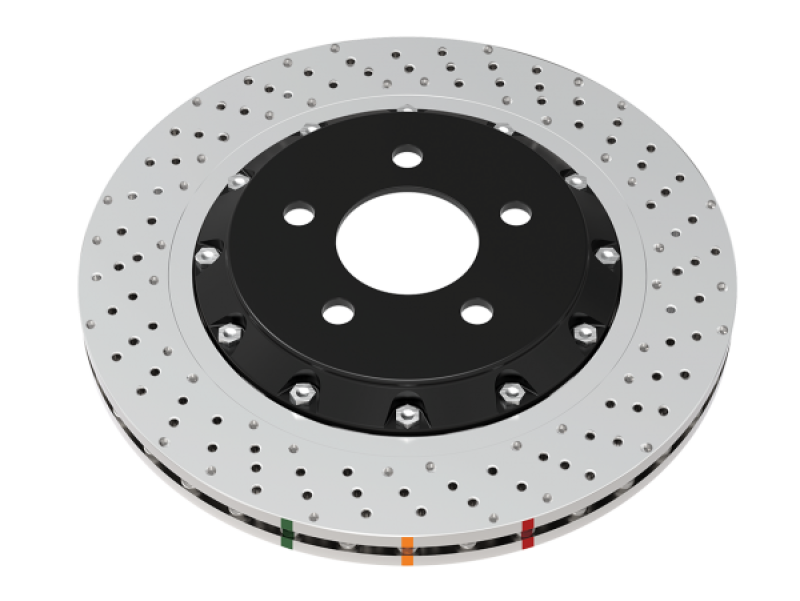 DBA 2021+ Toyota GR Yaris 5000 Series Drilled Front Brake Rotor 53922BLKXD