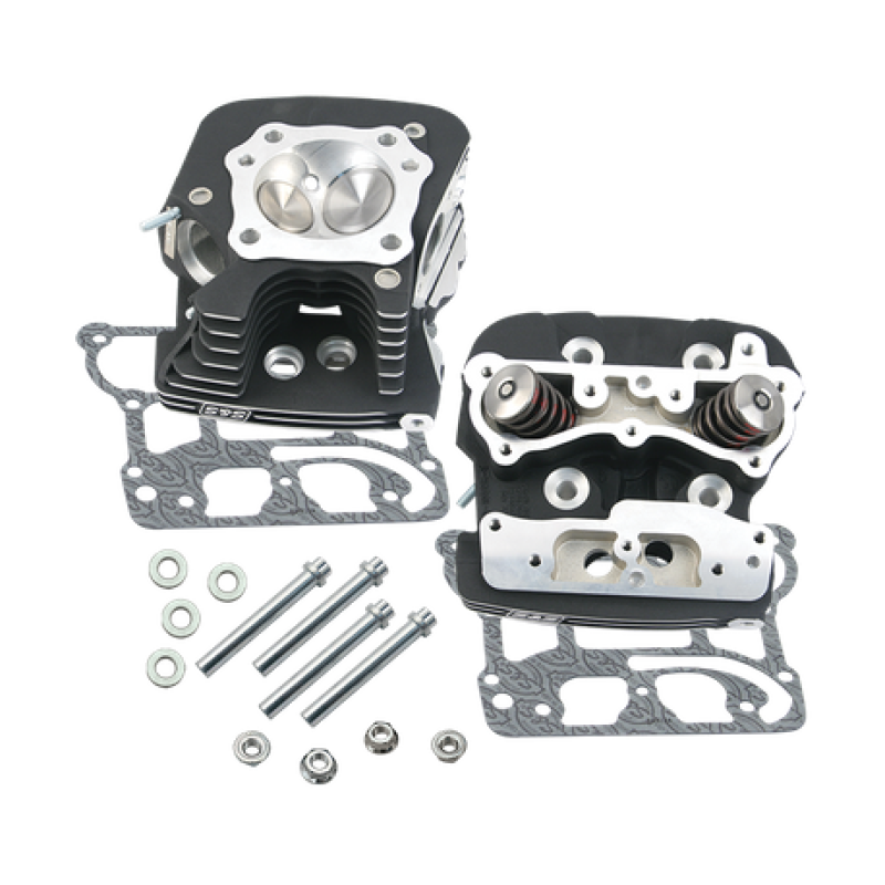 S&S Cycle 2006 Dyna 91cc .032in Manifold Surface Cylinder Heads - Wrinkle Black 900-3249 900-3249 User 1