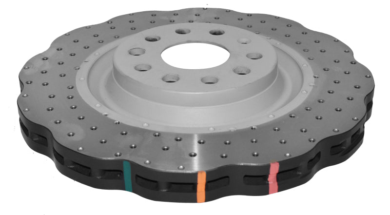 DBA 15-20 Volkswagen Golf R Front 4000 Series Cross Drilled Rotor w/Silver Hat 42830WSLVXD 42830WSLVXD Photo - out of package