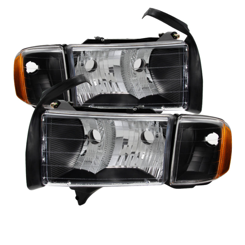 SPYDER Xtune Dodge Ram Sport Model Only 1999-2002 OEM Headlights Black HD-JH-DR99-SP-BK 9032158 9032158 Photo - Primary