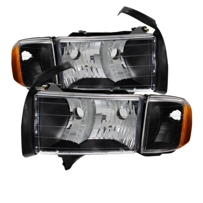 SPYDER Xtune Dodge Ram Sport Model Only 1999-2002 OEM Headlights Black HD-JH-DR99-SP-BK 9032158 9032158 Photo - Primary