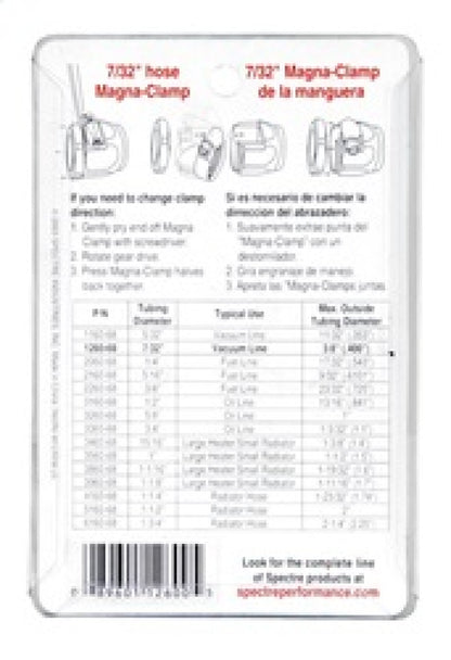 Spectre Magna-Clamp Hose Clamps 7/32in. (2 Pack) - Red/Blue 1260 1260 Photo - in package