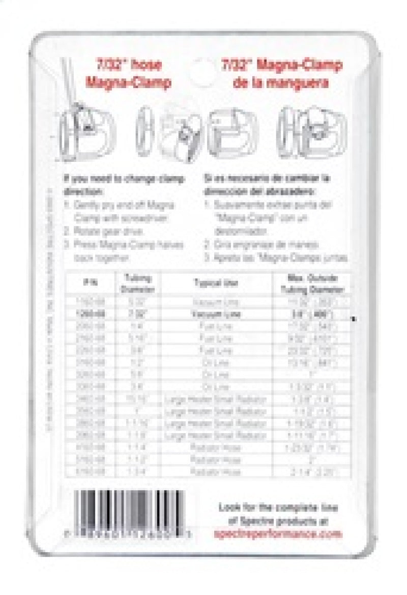 Spectre Magna-Clamp Hose Clamps 7/32in. (2 Pack) - Red/Blue 1260 1260 Photo - in package