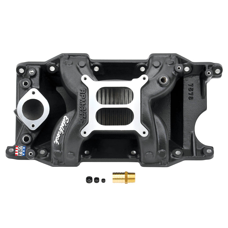 Edelbrock Intake Manifold, Rpm Air-gap, Small-block Chrysler 340-360, Black 75763 Photo - Primary