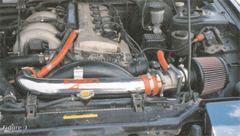 Injen 91-94 Nissan 240SX L4 2.4L Black IS Short Ram Cold Air Intake IS1920BLK IS1920BLK Photo - Mounted