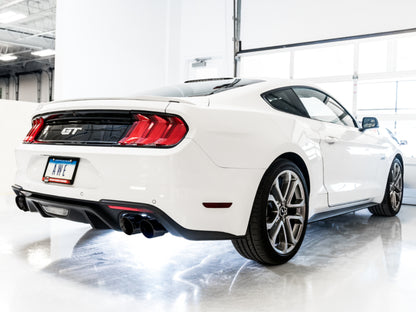 AWE Tuning 2018+ Ford Mustang GT (S550) Cat-back Exhaust - Touring Edition (Quad Diamond Black Tips) 3015-43106 3015-43106 Photo - Mounted