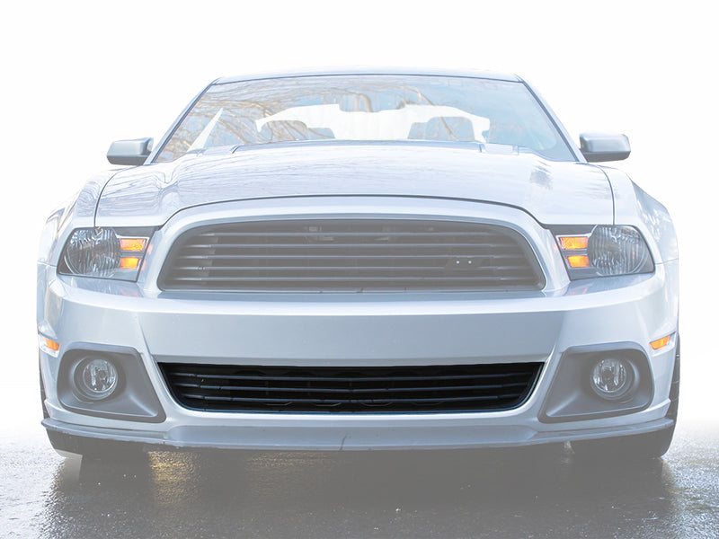 ROUSH 2013-2014 Ford Mustang 3.7L/5.0L Black Lower Grille Kit 421496 421496 Photo - Mounted