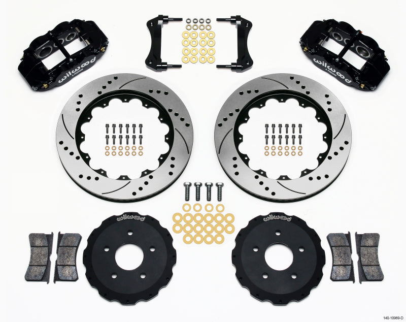 Wilwood Narrow Superlite 6R Front Hat Kit 14.00in Drilled Backdraft Cobra (BMW E36 Based) 140-10969-D 140-10969-D Photo - Primary