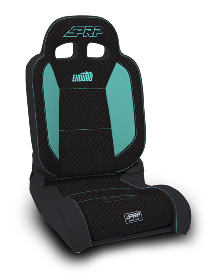 PRP Seats PRP EnduroDaily Reclining Suspension Seat - Black/Teal Tweed - Passenger A8701045-50-238 A8701045-50-238 Photo - Primary