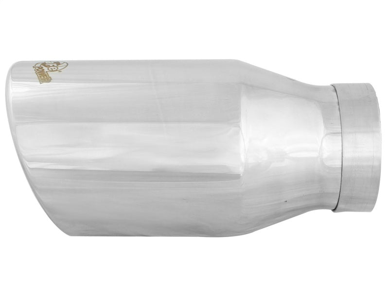 aFe MACH Force-Xp 4in 304 Stainless Steel Exhaust Tip: 4 In x 6 Out x 12L 49T40604-P12 Photo - Unmounted