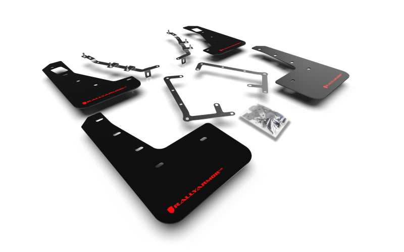 Rally Armor 09-11 Ford Focus MK2 RS Black UR Mud Flap Red Logo MF56-UR-BLK/RD MF56-UR-BLK/RD Photo - Primary