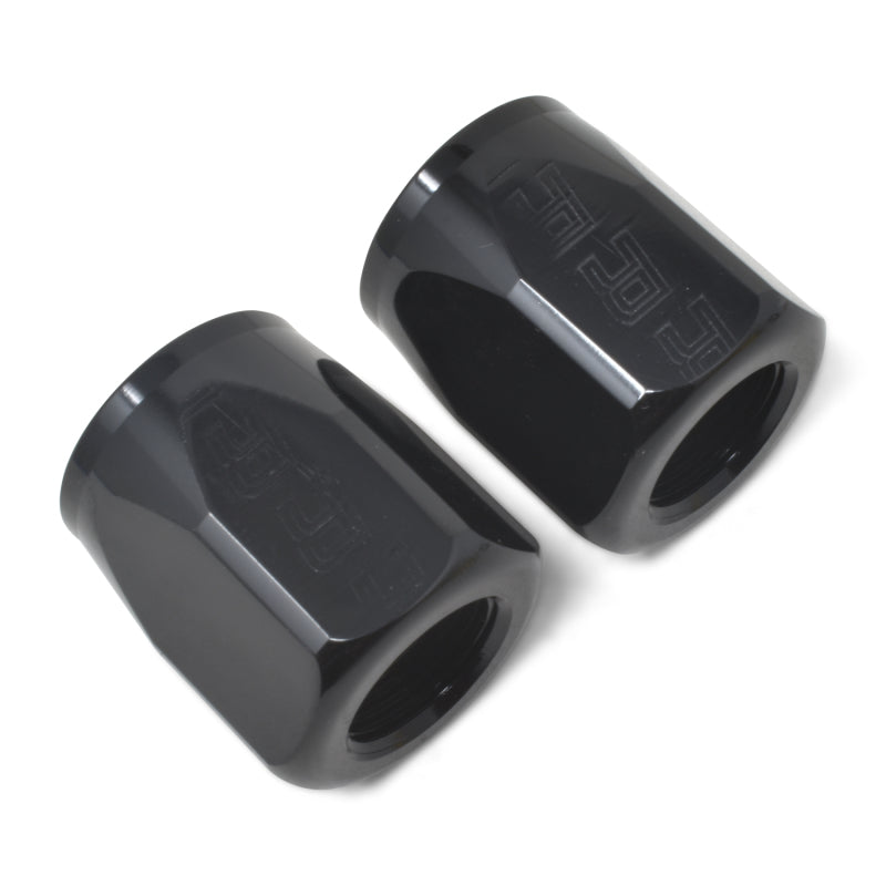 Russell Performance 2-Piece -6 AN Full Flow Swivel Hose End Sockets (Qty 2) - Polished and Black 615523 615523 Photo - out of package