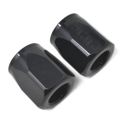 Russell Performance 2-Piece -6 AN Full Flow Swivel Hose End Sockets (Qty 2) - Polished and Black 615523 615523 Photo - out of package