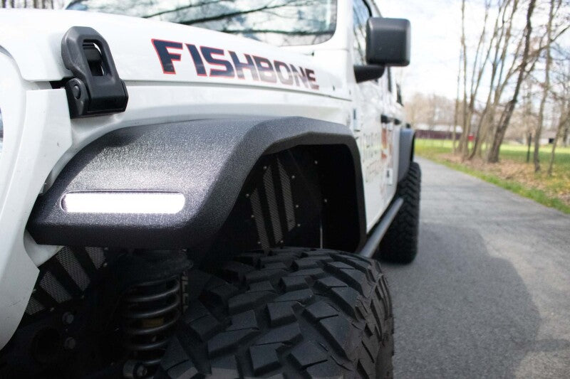 Fishbone Offroad 2018+ Jeep Wrangler JL/JLU/2020+ Gladiator JT  Steel Front Fender Flares  - Black FB23454F FB23454F Photo - lifestyle view