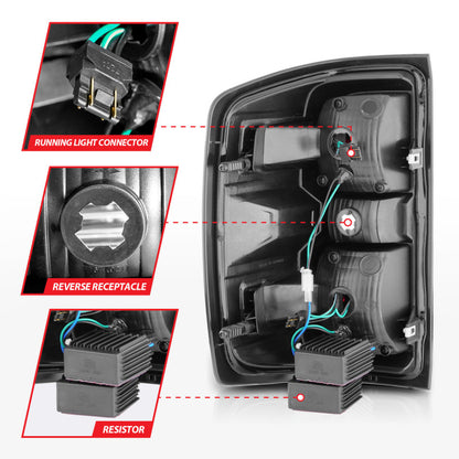 ANZO 15-19 Chevy Silverado 2500HD/3500HD (Halgn Only) LED Tail Lights w/Black Light Bar & Clear Lens 311425 311425 User 4