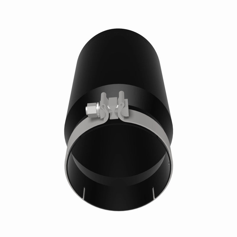 Magnaflow Tip Stainless Black Coated Single Wall Round Single Outlet 6in Dia 5in Inlet 13in L 35239 35239 360 Degree Image Set