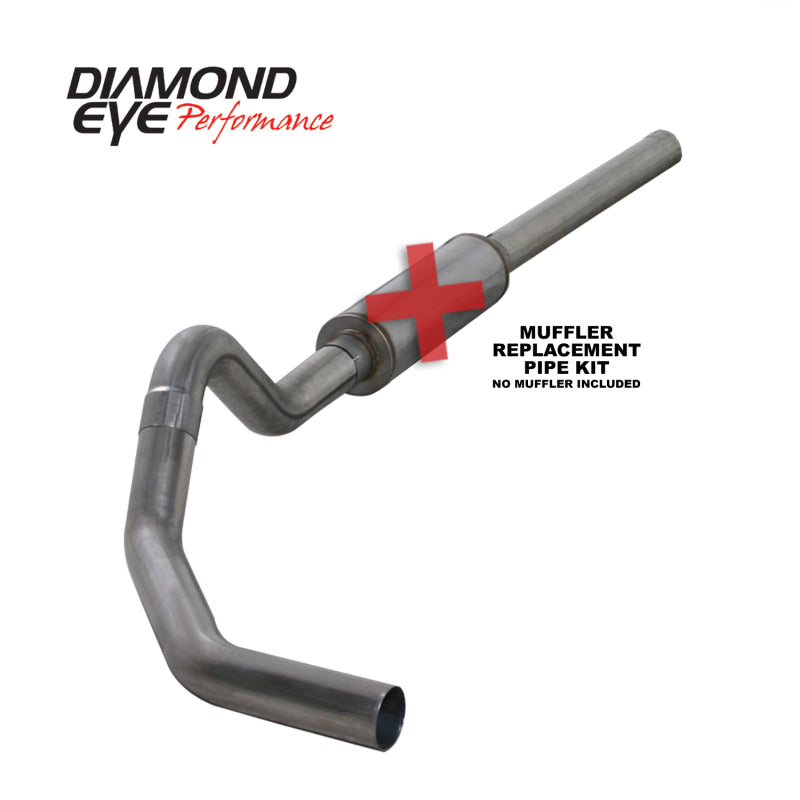 Diamond Eye Performance Diamond Eye KIT 4in CB MFLR RPLCMENT PIPE SGL SS: 2004.5-2007.5 DODGE CUMMINS 600 K4234S-RP K4234S-RP Photo - Primary